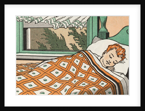 Illustration of a Sleeping Boy by Anonymous