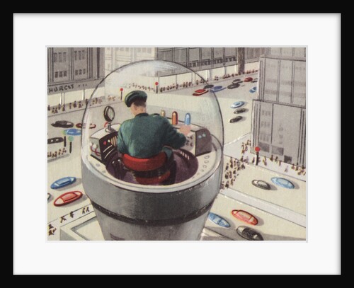 Biekens Pictorial Sticker with a Man in a Control Tower by Anonymous