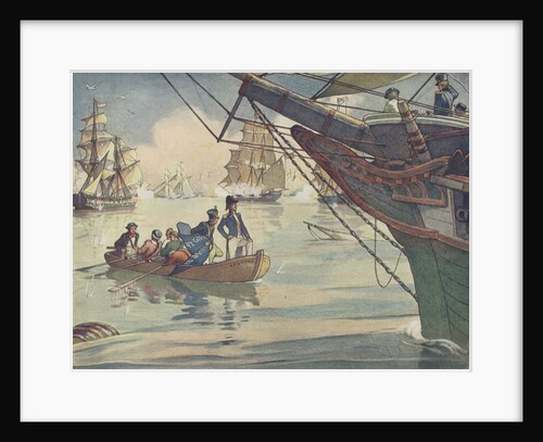 Book Illustration of the Battle of Lake Erie by E. Boyd Smith