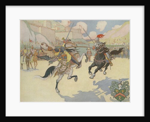 Book Illustration of Captain John Smith Jousting by E. Boyd Smith