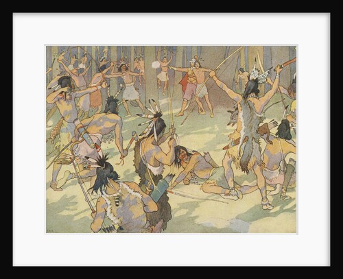 Book Illustration of a Native American Battle by E. Boyd Smith