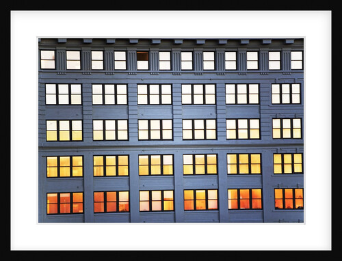 Sunset Reflection From Office Building Windows by Anonymous