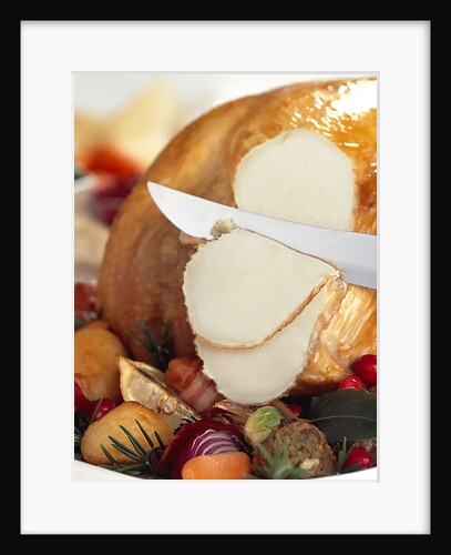 Carving White Meat of Roast Turkey by Anonymous