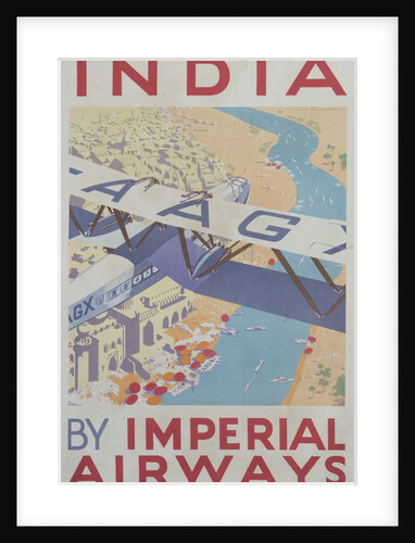 India by Imperial Airways Poster by Anonymous