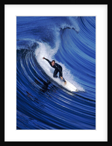 Surfer Riding a Wave by Anonymous