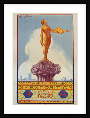 Societe des Amis des Arts d'Angers Exposition Poster by E. Henry Karcher
