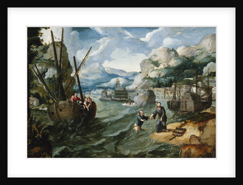 Christ with Saint Peter and the Disciples on the Sea of Galilee by Lucas Gassel