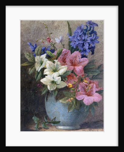 A Vase of Azaleas and Hyacinth by Charles Henry Slater
