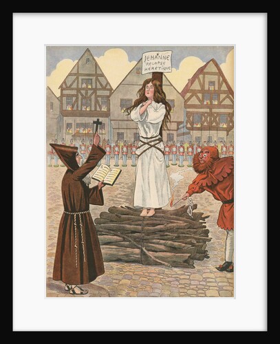 Illustration of Joan of Arc at the Stake by Jacques Onfroy de Breville