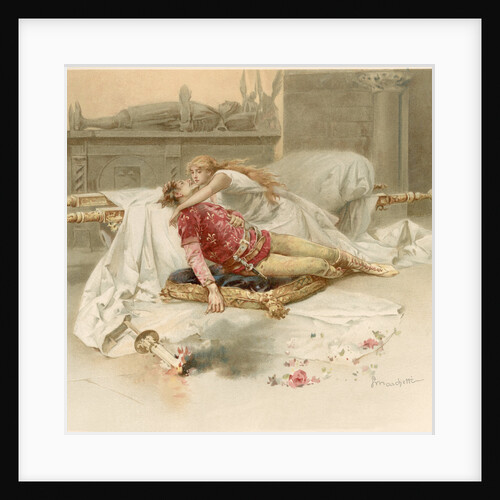 Illustration of Juliet Discovering Romeo's Body by Ludovico Marchetti