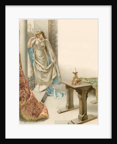 Illustration of Juliet Watching Romeo Depart by Oreste Cortazzo