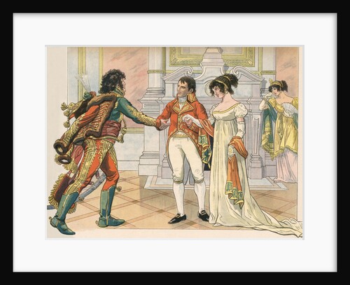 Illustration of Napoleon Offering Joachim Murat the Hand of His Sister Caroline by Jacques Onfroy de Breville
