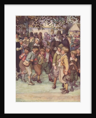 A Crowd of Eager and Curious Schoolboys by Hugh Thomson