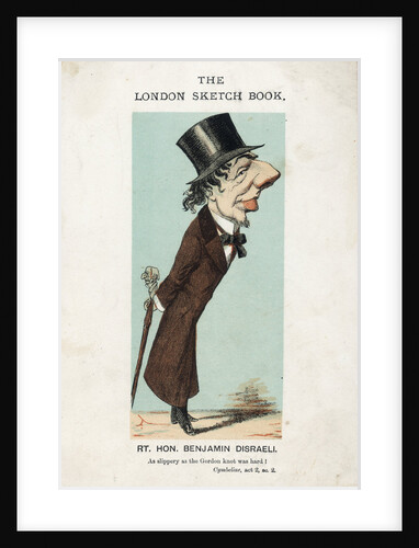 Rt. Hon. Benjamin Disraeli Caricature by Anonymous