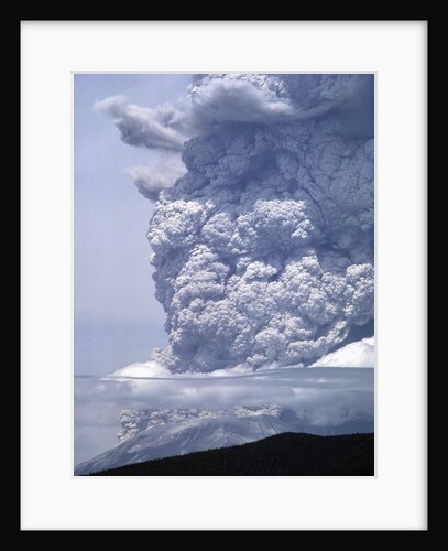 Mount St. Helens Erupting by Anonymous