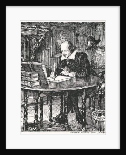 Illustration of William Shakespeare by Edmund J. Sullivan