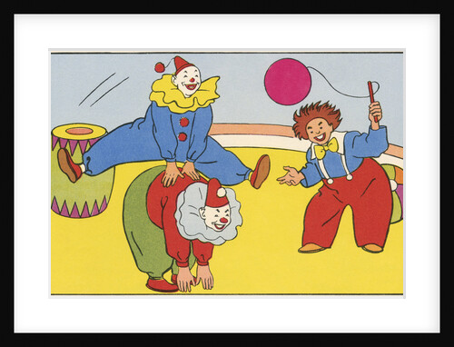 Book Illustration of Three Clowns by Anonymous
