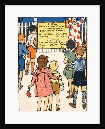 Illustration of Children Going to a Circus by Florence Hoopes
