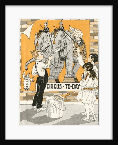 Putting up a Circus Poster by Marie Schubert