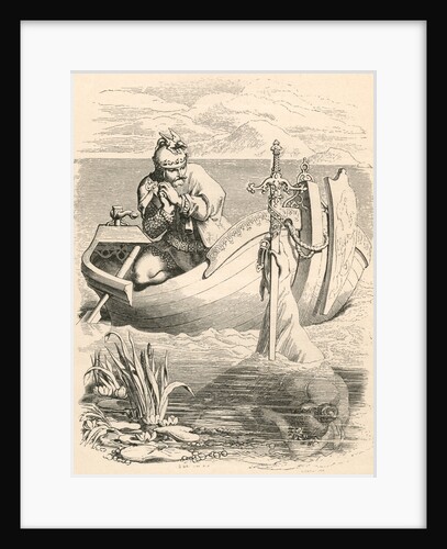 Illustration of King Arthur Receiving Excalibur by Daniel Maclise