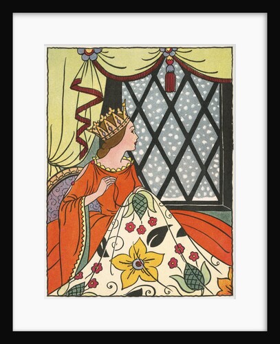 Book Illustration of the Queen in the Ebony Window by Bess Livings