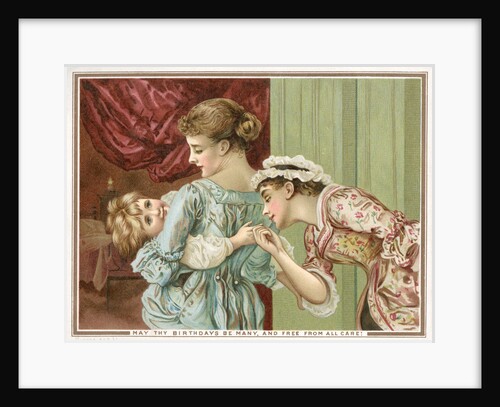 May Thy Birthdays Be Many and Free From All Care Postcard by Anonymous