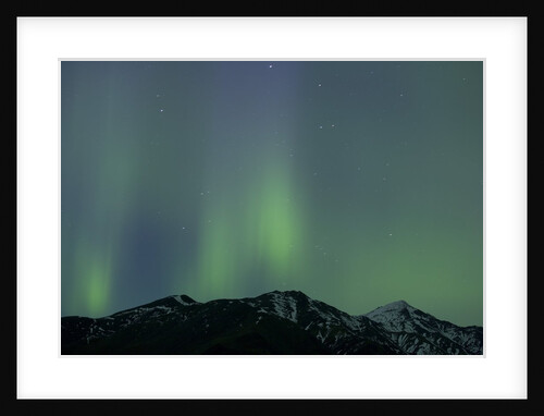 Aurora Borealis over Mountain Range by Anonymous