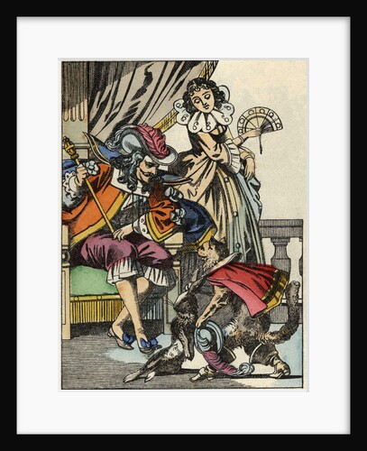 Illustration of the Cat Offering a Rabbit to the King by Anonymous