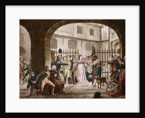 Illustration of Madame Roland Going to the Revolutionary Tribunal by Anonymous