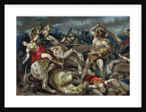 Illustration of Hercules Taking the Belt of Hippolyte by Anonymous