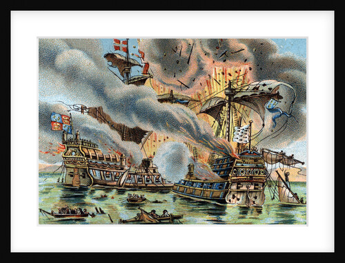 Illustration of the Battle of Saint-Mathieu by Anonymous
