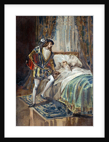 Illustration of King Francis I Visiting the Deathbed of Leonardo da Vinci by Anonymous