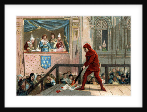 Illustration of King Philip IV Watching the Public Burning of a Papal Decree by Anonymous