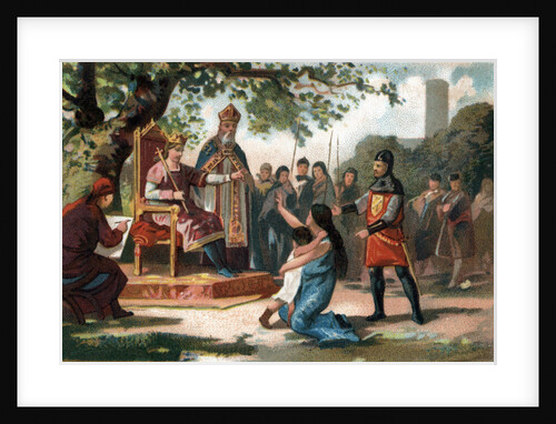 Illustration of King Louis IX Administering Justice Under the Oak of Vincennes by Anonymous