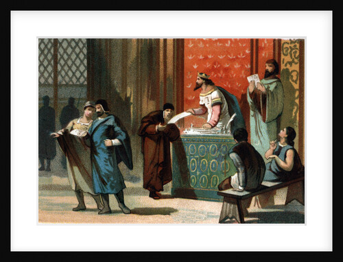 Illustration of King Louis VI Giving Charters of Freedom to French Communes by Anonymous