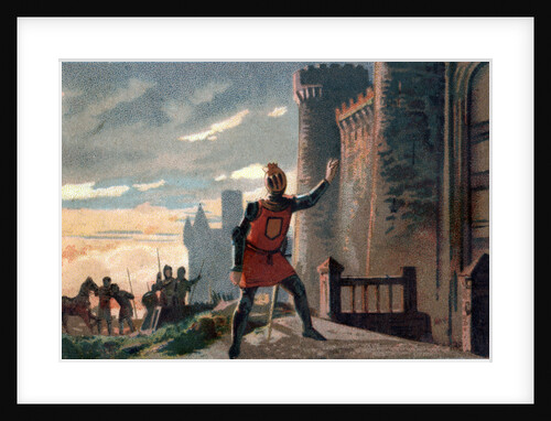 Illustration of King Philip VI Outside the Chateau de Broye by Anonymous