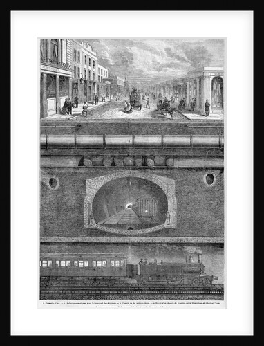 Illustration of a London Street Section in the Vicinity of Hampstead Road by Anonymous