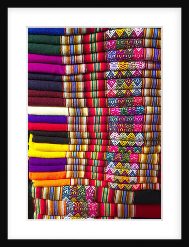 Colorful Peruvian Blankets by Anonymous