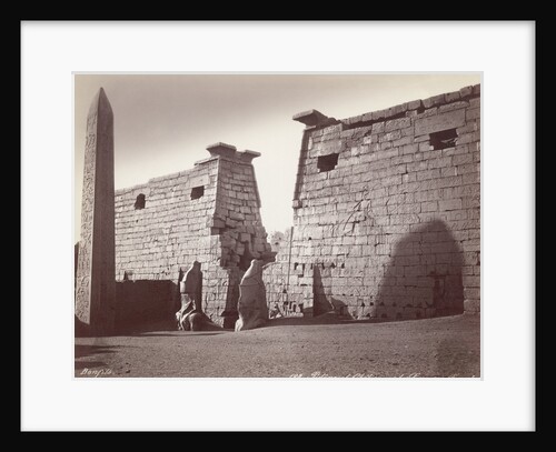 Obelisk and Colossi at the Temple of Luxor by Anonymous