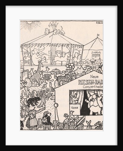 Illustration of a Circus Scene by Ernst Kreidolf