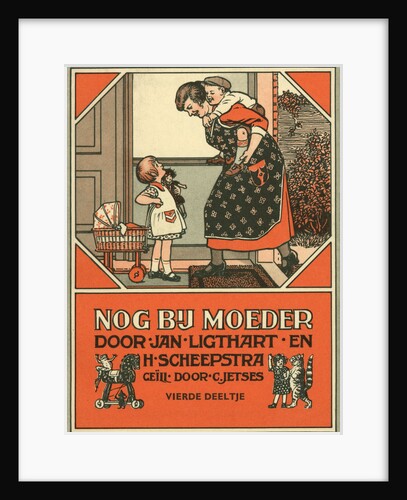 Illustration of a Woman Playing with Children by C. Jestes