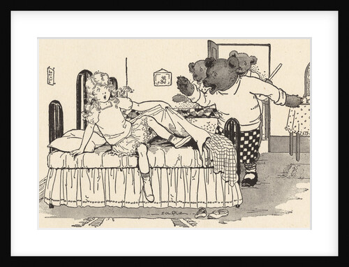 Illustration of the Three Bears Discovering Goldilocks by Eulalie
