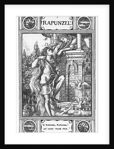O Rapunzel, Rapunzel! Let Down Thine Hair Illustration by Walter Crane