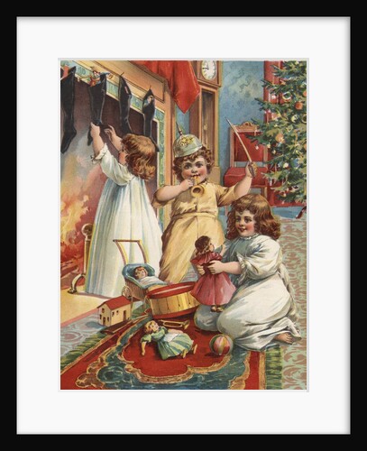 Illustration of Children on Christmas Eve by Anonymous