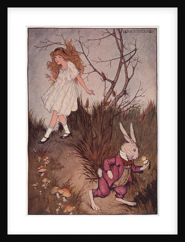 Illustration of Alice and the White Rabbit by Milo Winter
