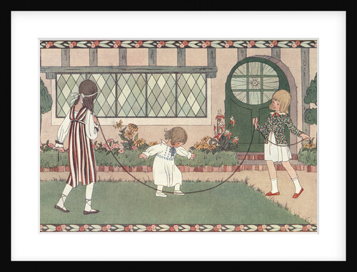 Illustration of Three Children Jumping Rope by Henriette Willebeek Le Mair