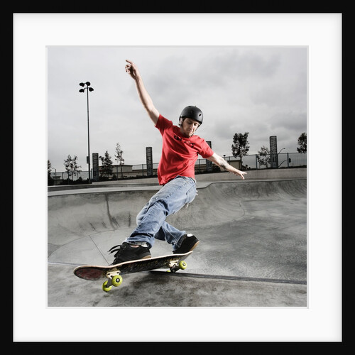 Skateboarder Performing Tricks by Anonymous