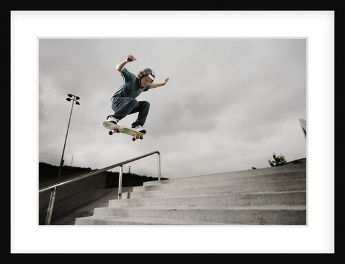 Skateboarder Performing Tricks by Anonymous