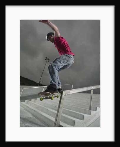 Skateboarder Performing Tricks by Anonymous