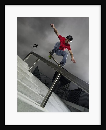 Skateboarder Performing Tricks by Anonymous